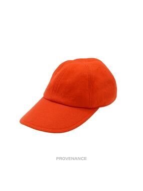 🔴 Christian Dior CD Wool Blend Cap Hat - Orange
